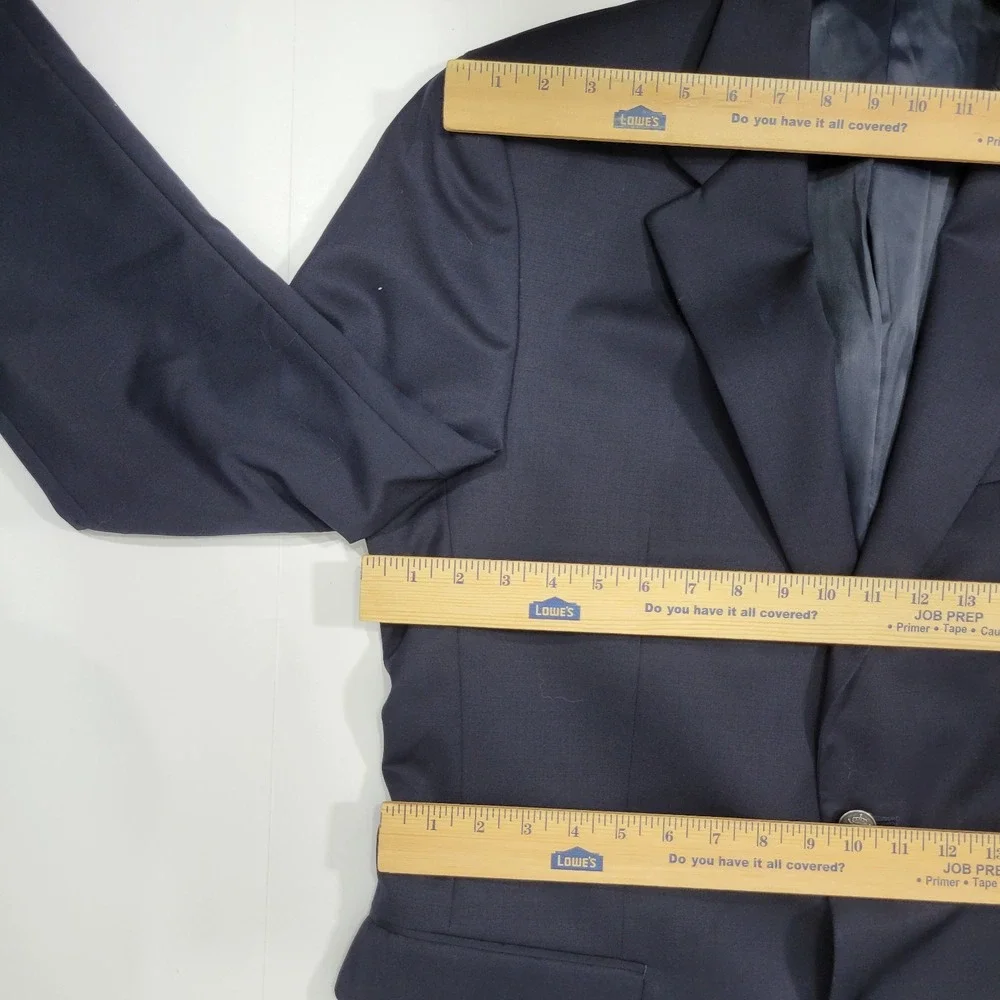 Van Heusen Men's‎ Sport Coat Blazer Two Button Navy Blue Wool Size 40L